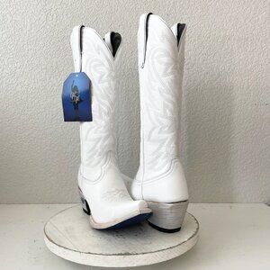 Lane MEGAN MORONEY Smokeshow Womens Cowboy Boots 8.5 White Western Cowgirl Tall